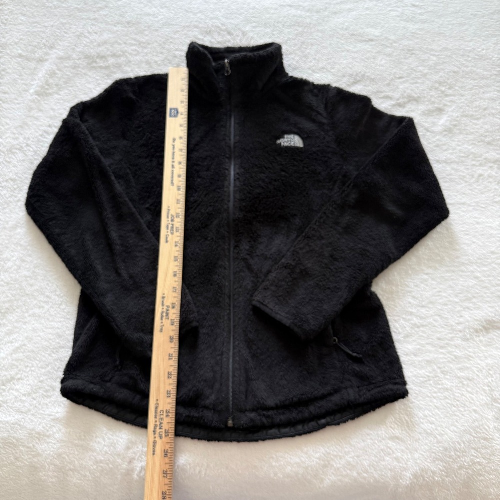 The North Face Osito Fleece Jacket Women Small Black Full Zip High Pile Soft - Picture 3 of 8